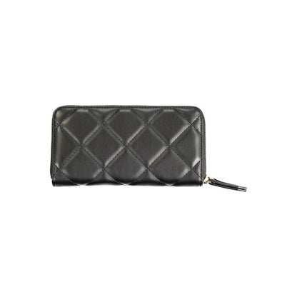 Black Polyurethane Women Wallet