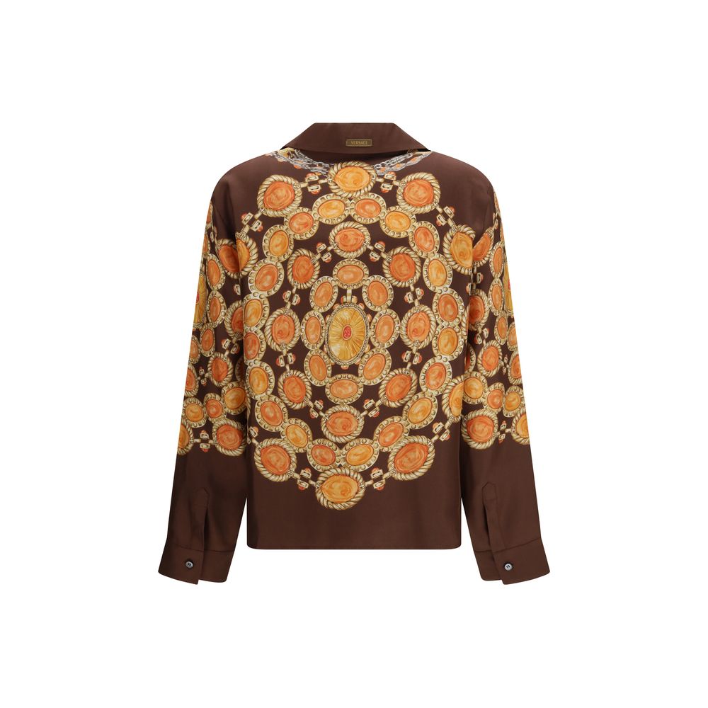 Brown Fabric Pattern Shirt