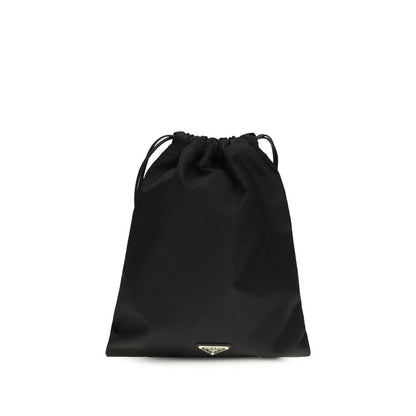 Black Recycled Polyamide Clutch Bag