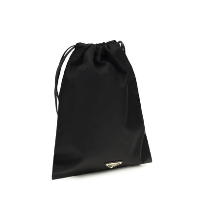 Black Recycled Polyamide Clutch Bag