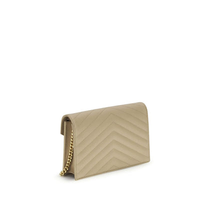 Beige Calf Leather Bos Taurus Shoulder Bag