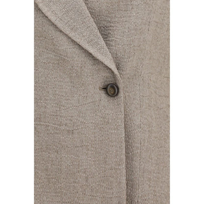 Beige Linen Blazer