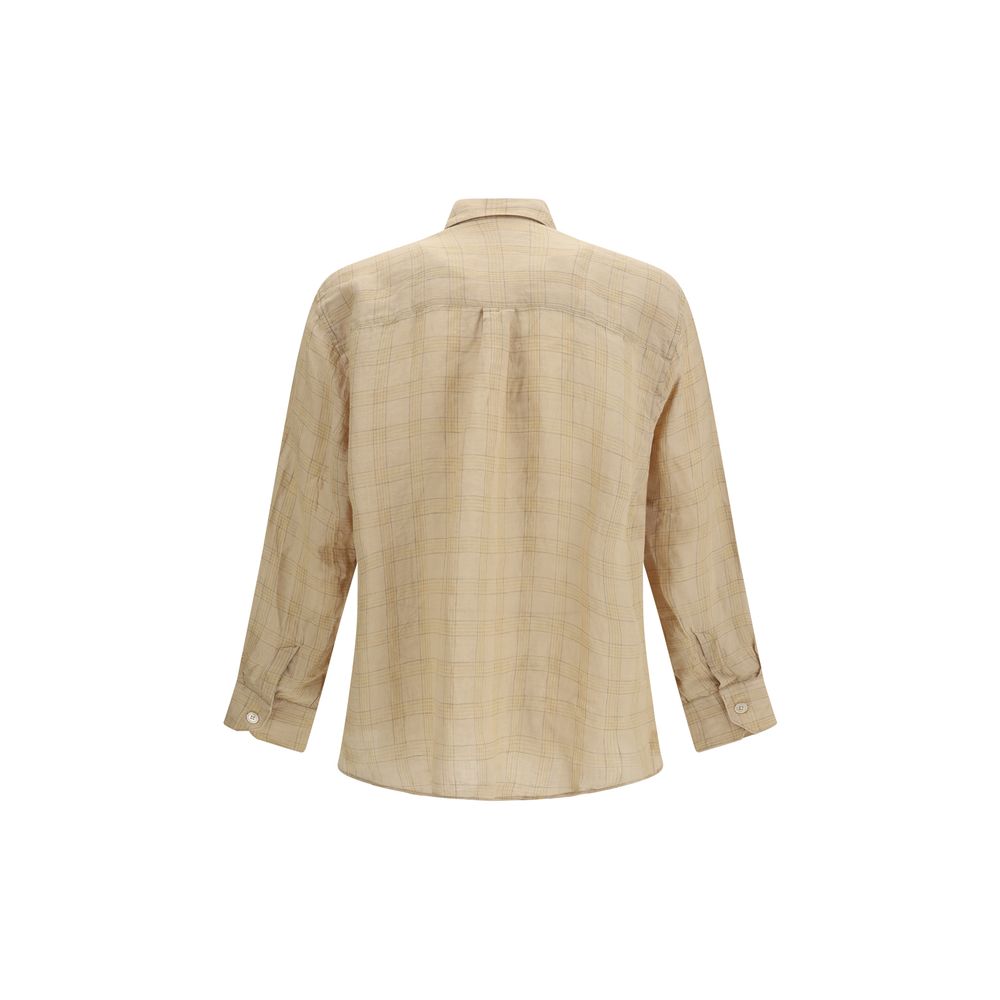 Beige Cotton Pattern Shirt