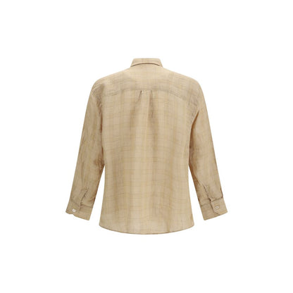 Beige Cotton Pattern Shirt