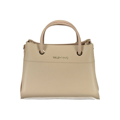 Beige Polyurethane Women's Bag