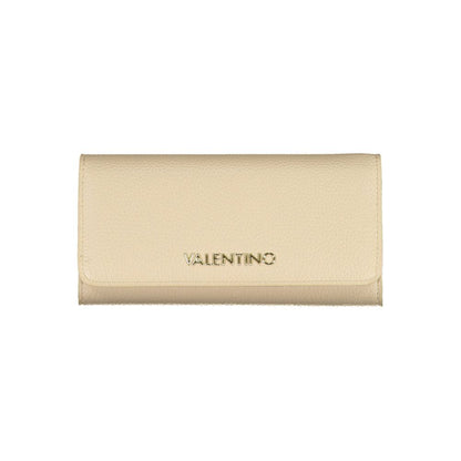 Beige Polyurethane Women Wallet