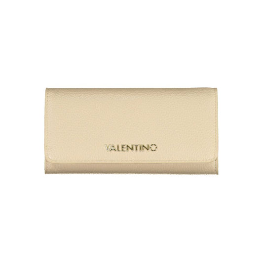 Beige Polyurethane Women Wallet