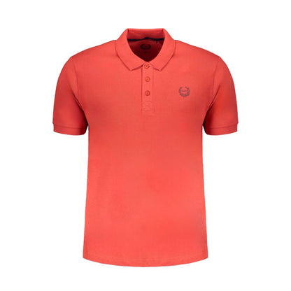 Red Cotton Men Polo Shirt