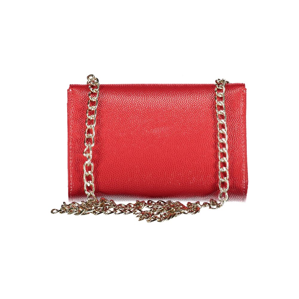 Red Polyurethane Women Handbag