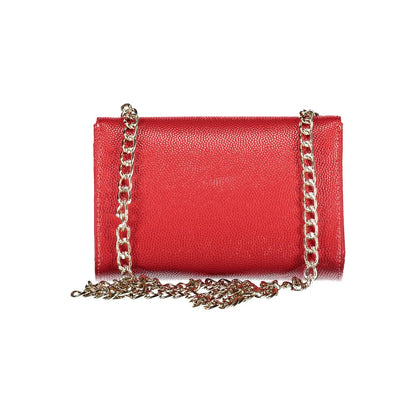 Red Polyurethane Women Handbag