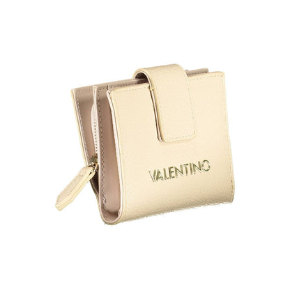 Beige Polyurethane Women's Wallet
