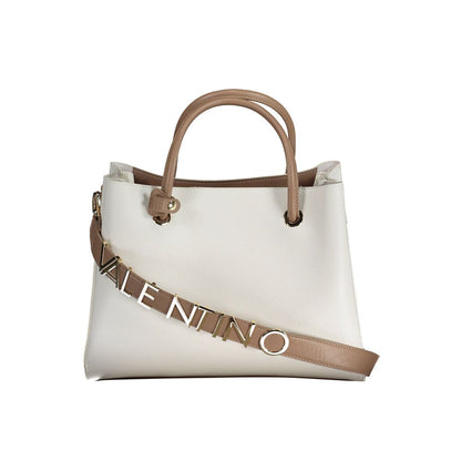 White Polyurethane Women Handbag
