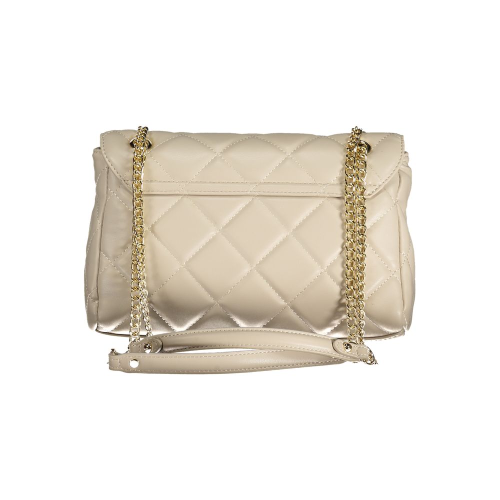 Beige Polyurethane Women's Bag