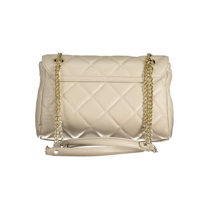 Beige Polyurethane Women's Bag