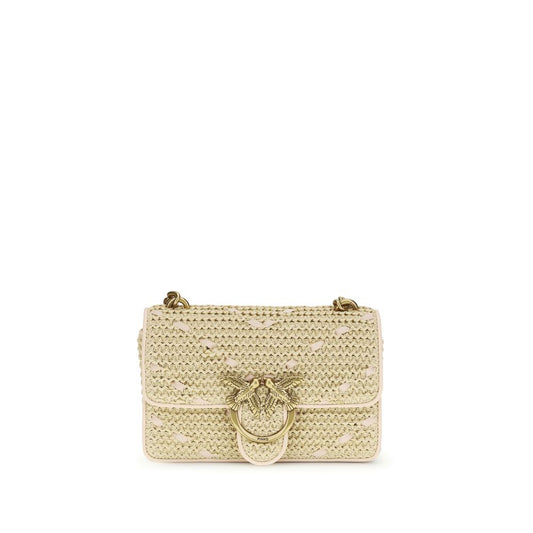 Beige Raffia Shoulder Bag
