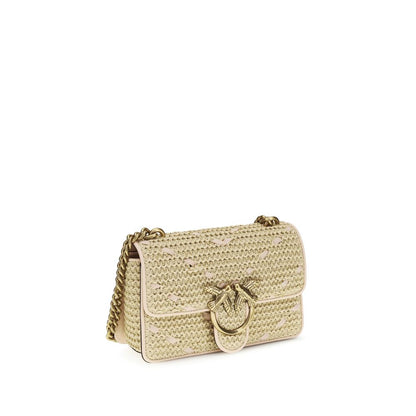 Beige Raffia Shoulder Bag
