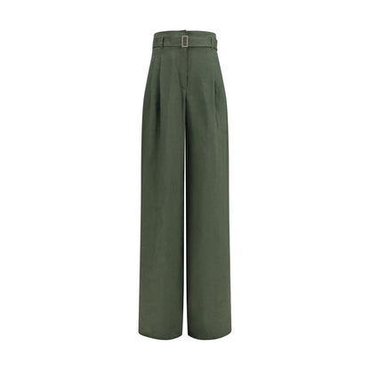 Bicolor Linen Casual Pants