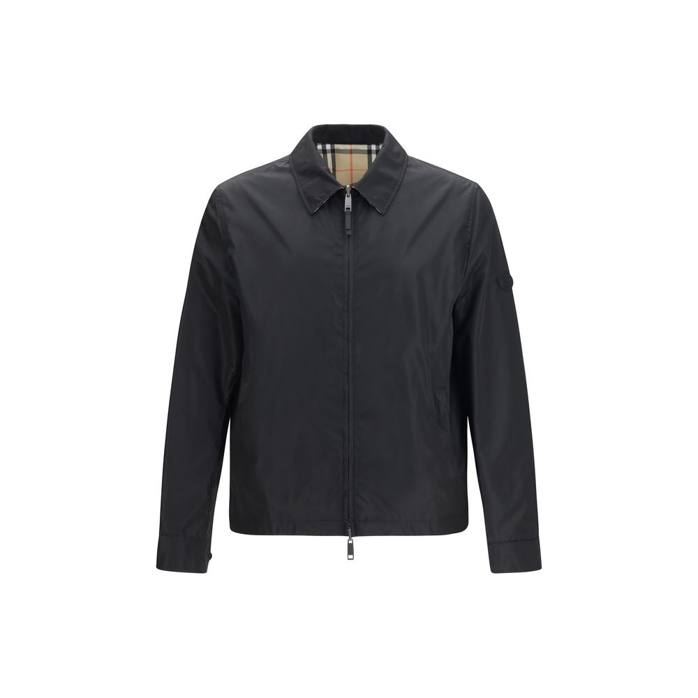Black Polyamide Full-Length Jacket