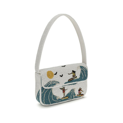 White Other Fibres Shoulder Bag
