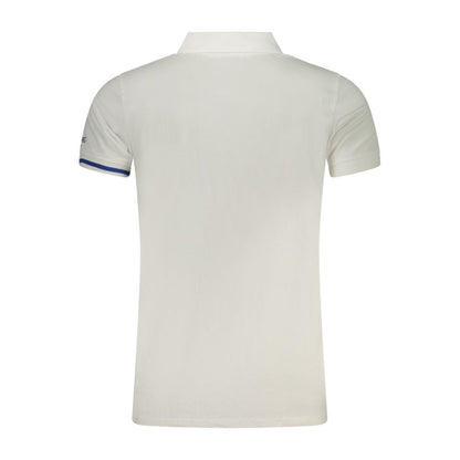 Blue Cotton Men Polo Shirt