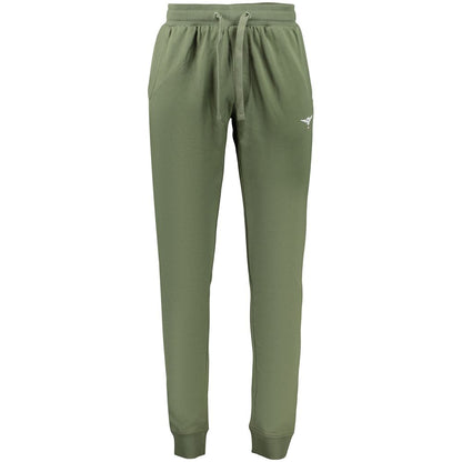 Green Cotton Men Trousers