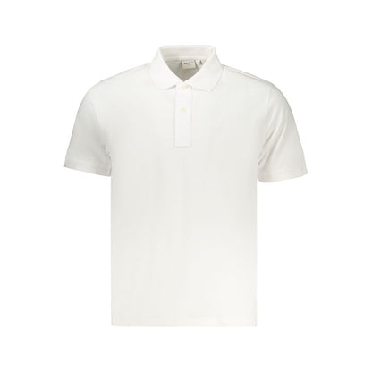 White Cotton Men Polo Shirt