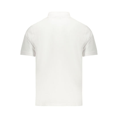 White Cotton Men Polo Shirt