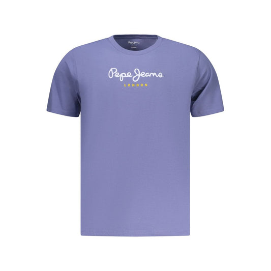 Blu Cotton Men T-Shirt