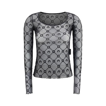 Black Polyamide Pattern Shirt