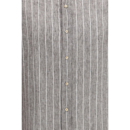 Beige Linen Dress Shirt