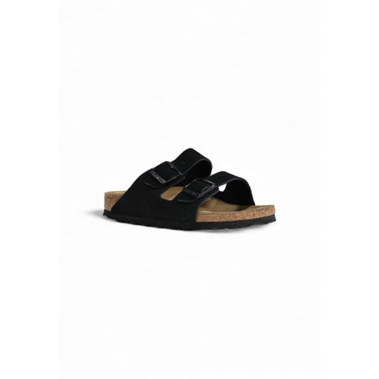 Black Suede Leather Sandals