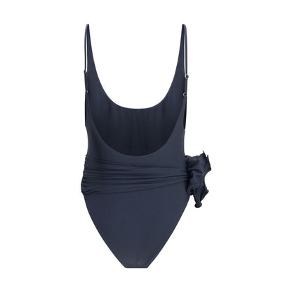 Gray Polyamide One-Piece Swimsuit