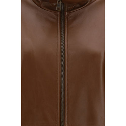 Brown Lamb Leather Clothing