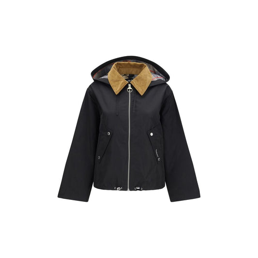 Black Polyester Shell Jacket
