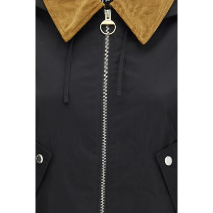 Black Polyester Shell Jacket