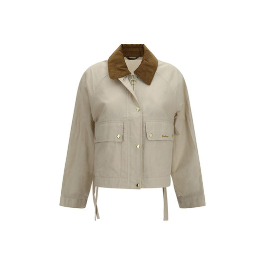 Beige Cotton Rain Coat