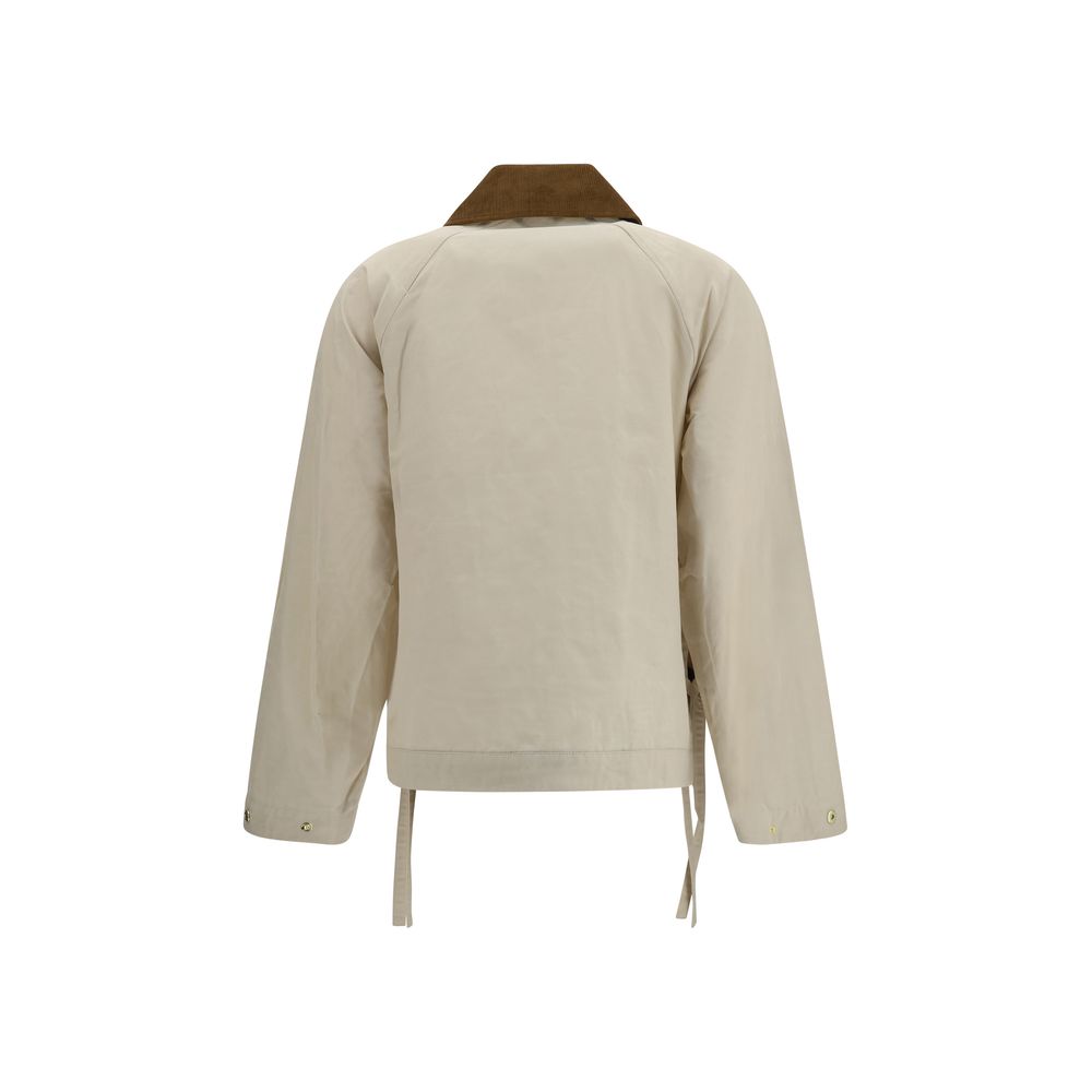 Beige Cotton Rain Coat