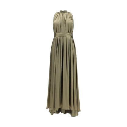 Bicolor Polyester Long Dress