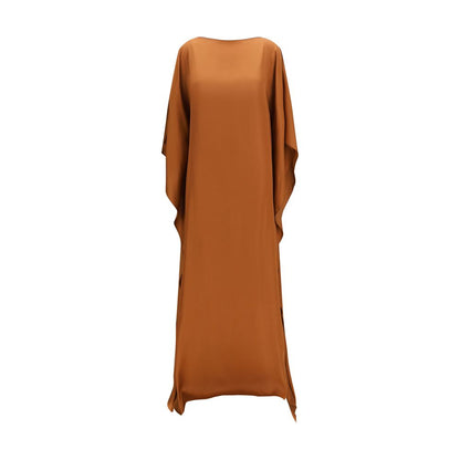Brown Viscose Long Dress