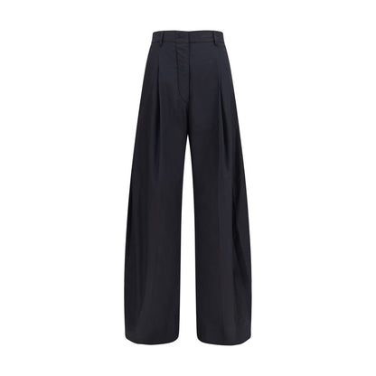 Black Cotton Casual Pants