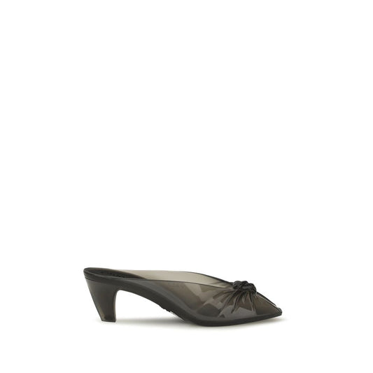 Gray Rubber Mules