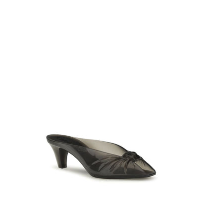 Gray Rubber Mules