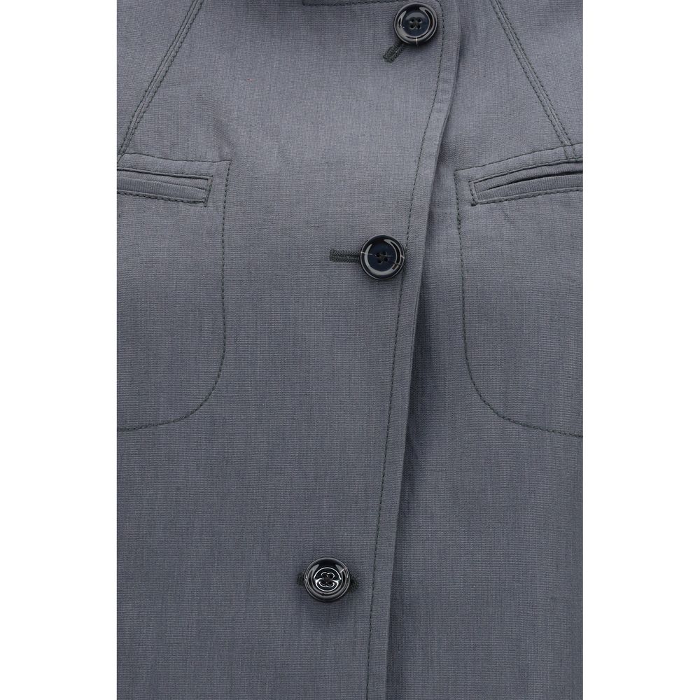Gray Linen Coat