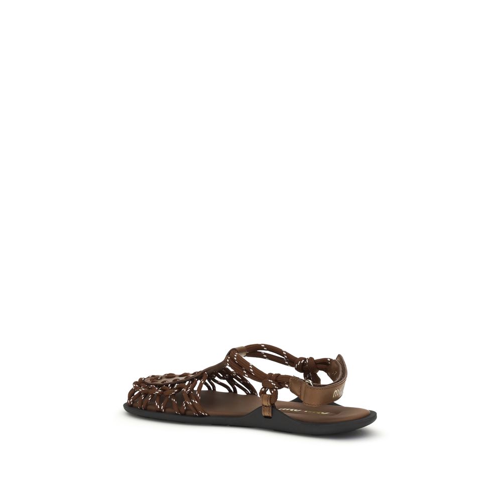 Brown Calf Leather Bos Taurus Sandals