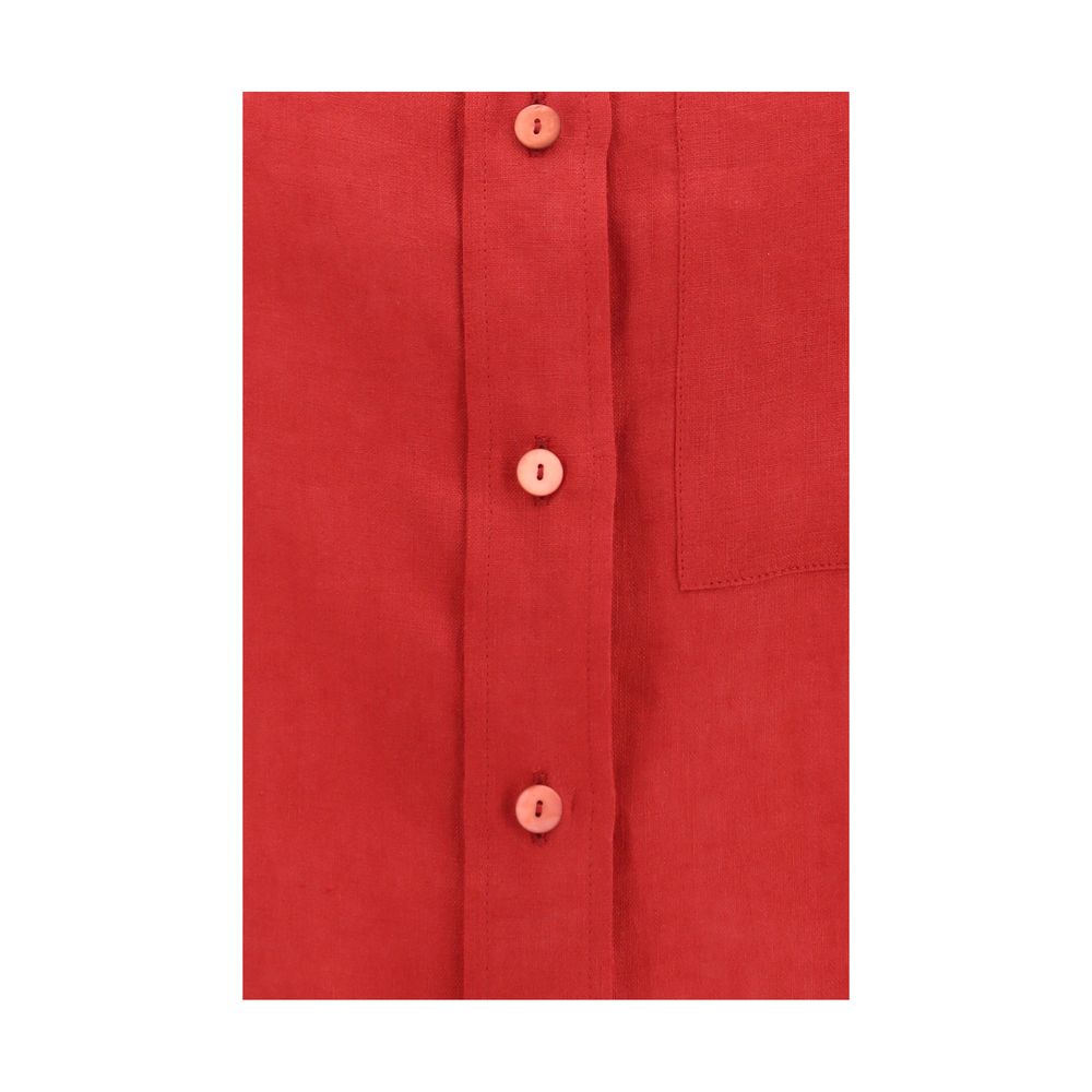Multicolor Linen Dress Shirt