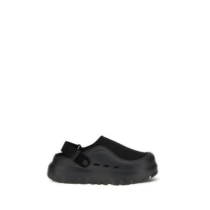 Black Fabric Clogs
