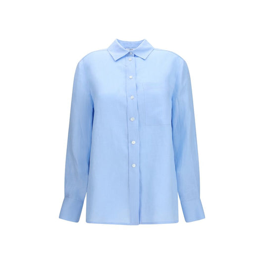 Blue Linen Dress Shirt