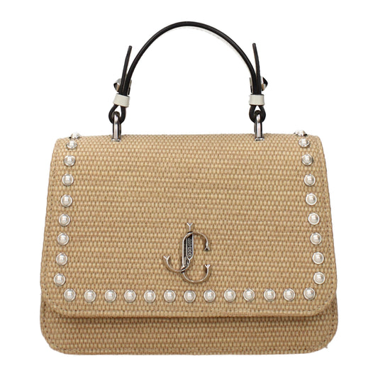 Beige Raffia Handbag