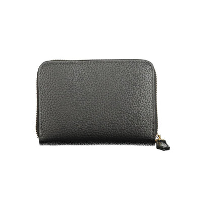 Black Polyurethane Women's Wallet