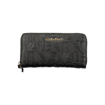 Black Polyurethane Womens Wallet